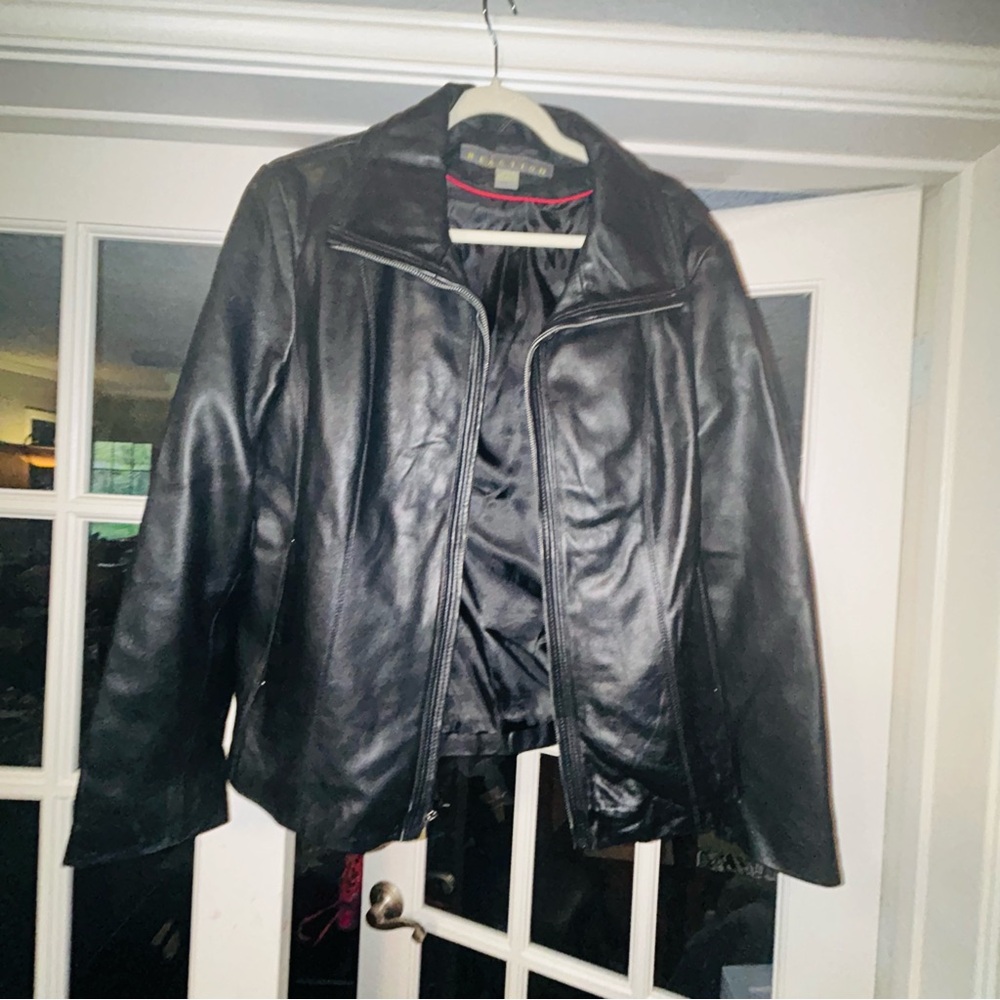 Kenneth Cole, XXL, Black, authentic leather, men’s jacket